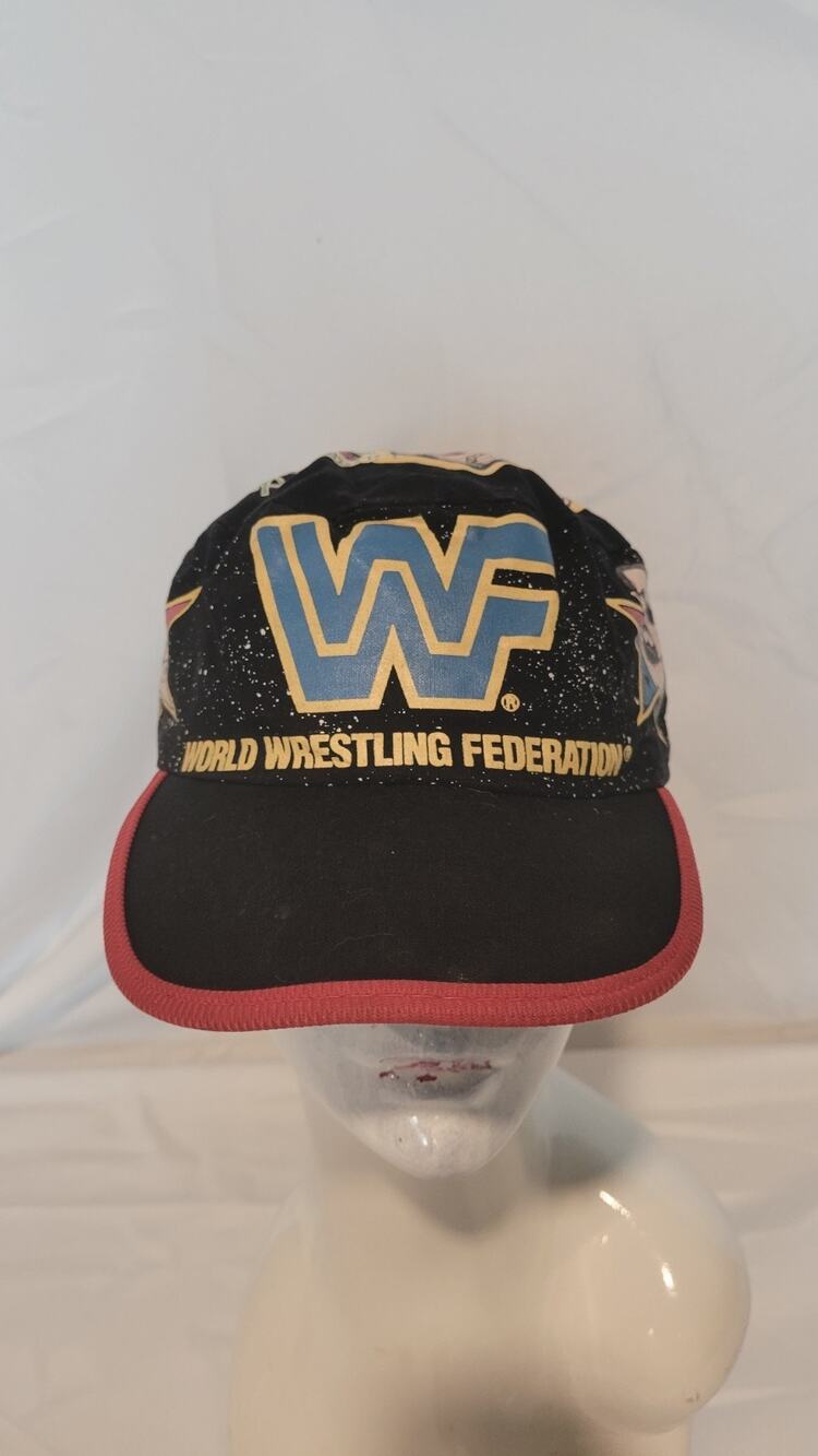 Vintage 1991 WWF Titan Sports All Over Print Wrestling Hat Legion of Doom Hogan